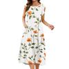 Women's One-piece Short Sleeve Flared Sleeve Loose Casual Floral Print Round Neck Dress