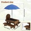 Squirrel Feeders for Outside Wooden Squirrel Picnic Table Feeder with Corn Cob Holder & Peanut Tray for Squirrels and Chipmunks