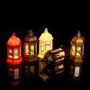 Moroccan Style EID Mubarak LED Light European Retro Minimalist Design LED Lantern Light Star Moon Shape Candlestick Lamp