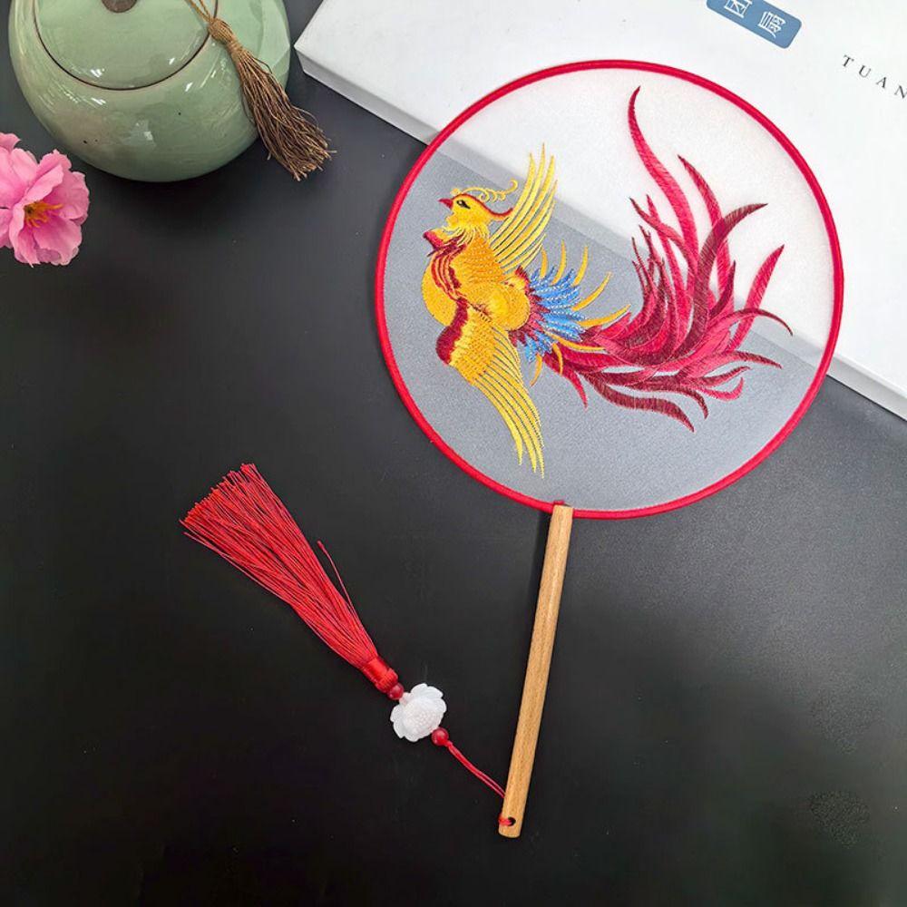 Chinese Style Chinese Ancient Style Round Fan Creative Hanfu Tuan Fan  Hanfu Animation Accessories