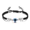 Retro Handmade Woven Evil Eyes Elephant Bracelet For Women Men Simple Classic Animal Evil Eye Bracelet Bangle Friendship Jewelry