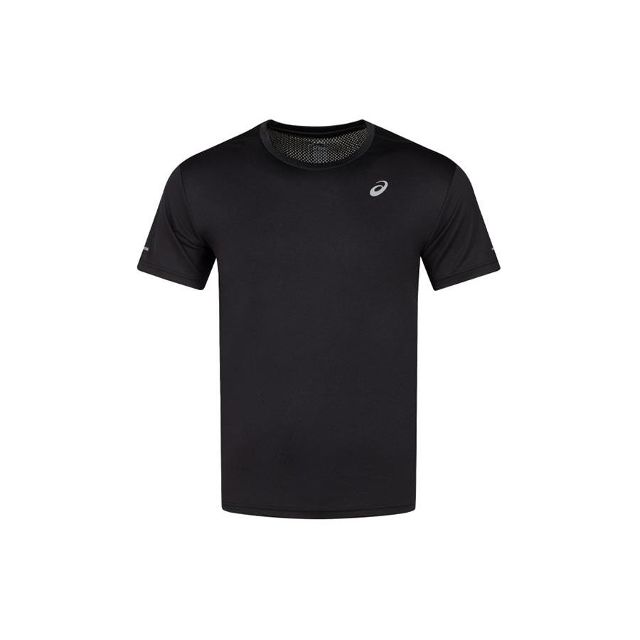 Asics Logo Sports Casual Crew Neck Regular Short Sleeve T-Shirt Men T-Shirts Black 2011D042-001