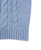 Michikoleondeonkosino Turtleneck Cable Wool Knit Muted Blue