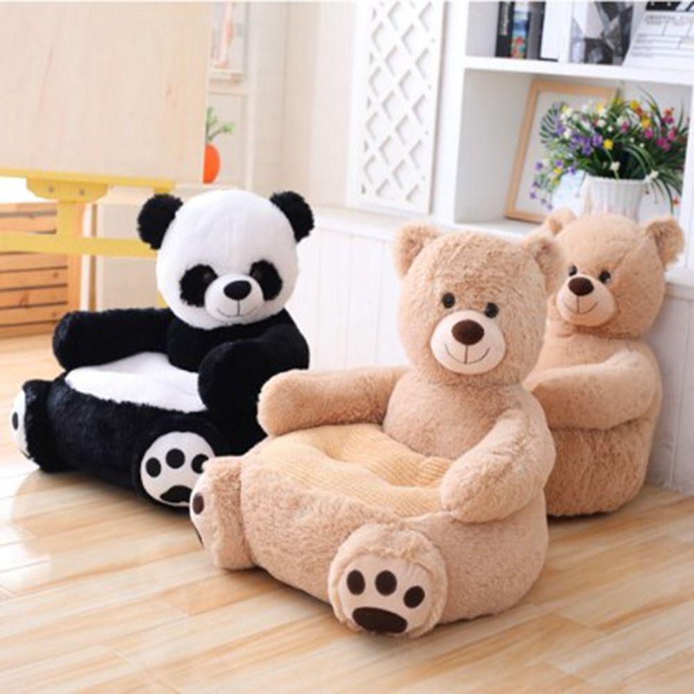Small Panda Cartoon Sofa Chair Soft Cartoon Lazy Sofa Cover  For Boys and Girls