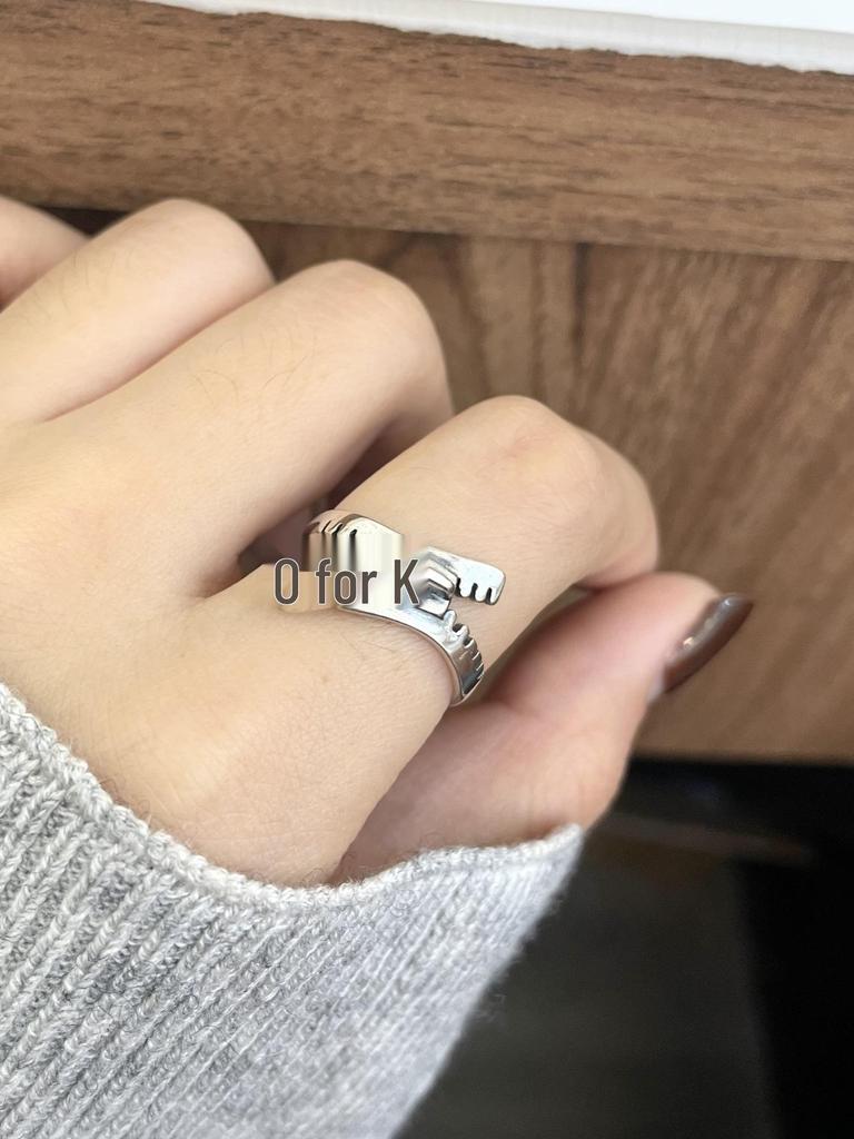 Trendy Heavy-Duty s925 Sterling Silver Zipper Ring - Unisex and Versatile