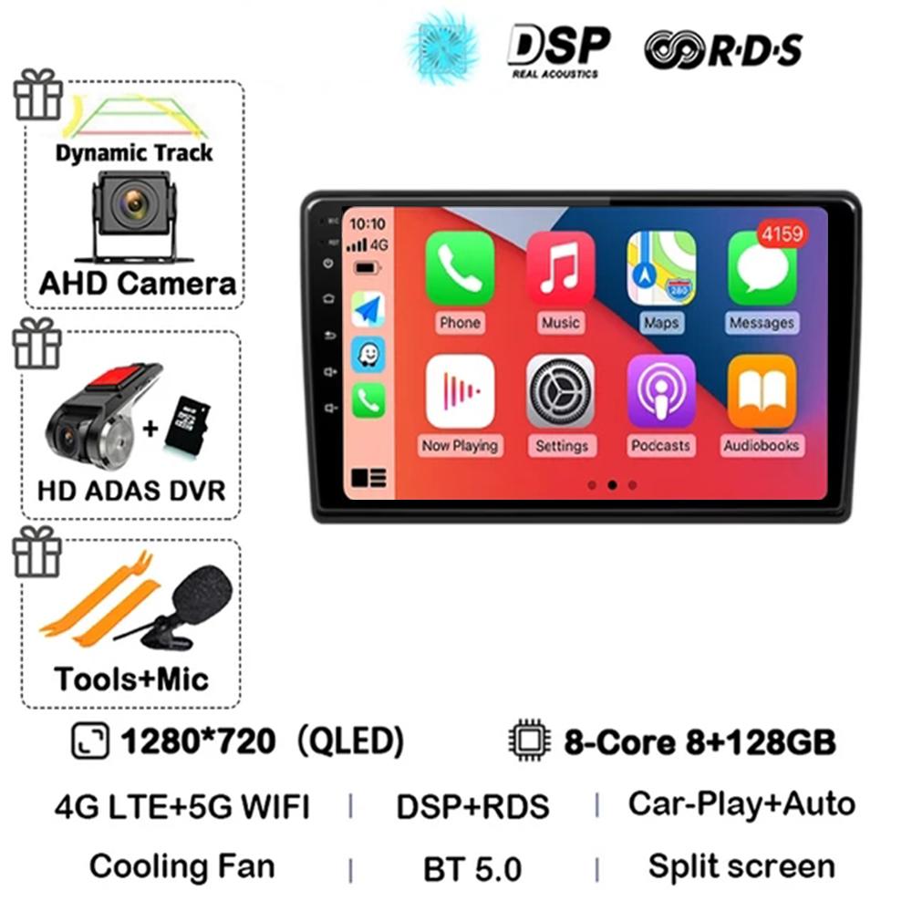 Android 14 Multimedia Video Player Car Radio GPS CarPlay Stereo Sound 2007-2015 Model For Hyundai H1 II 2TQ Supporting 4G 2K