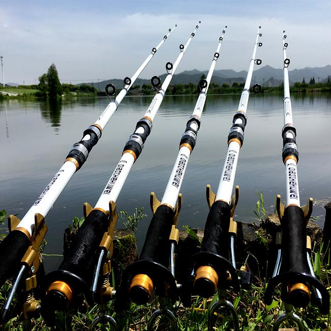 

2цвет 2.1M -3.6M Профессиональный Карп Рыбалка Rod Feeder Hard FRP углеродного волокна Телескопическая рыбалка Полюс