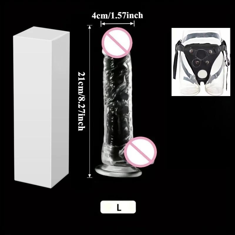 Realistic Black Wear Strap On Anal Plug G-Spot Masturbators Suction Cup Big Penis Butt Plug Long Dick Adult Sex Toy for Women18+