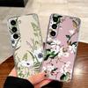 Monstera Deliciosa Lavender Floral Phone Case For Samsung Galaxy A56 A16 A26 A36 A37 A57 A21S A53 A33 A73 A12 Transparent Cover