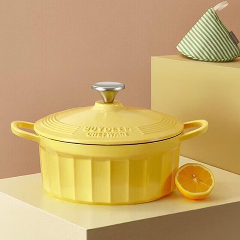 Чугунная эмалированная кастрюля Buydeem