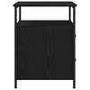 Nightstand Black Oak Effect 34 x 35.5 x 50 cm Engineered Wood