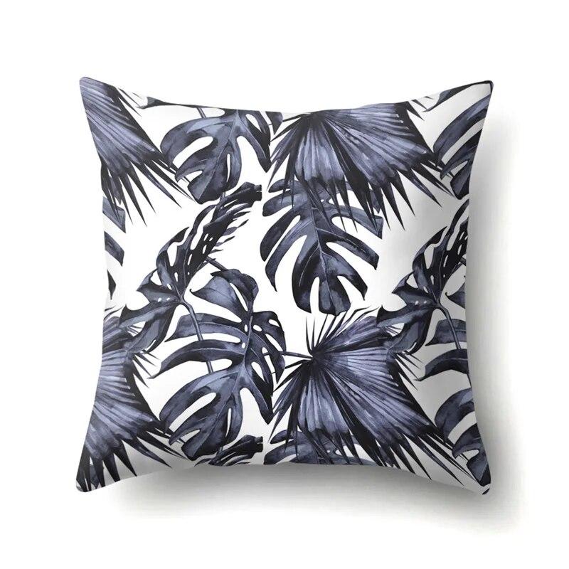 Modern Living Room Sofa Pillow Cover Home Decoration Natural Plant Flower Leaf Print Cushion