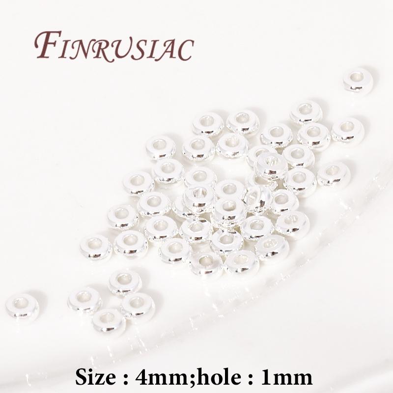 4/5MM Smooth Metal Separators Beads 18K Gold Plated Round Flat Spacer Beads Supplies For Jewelry,DIY Bracelets/Necklace Fittings