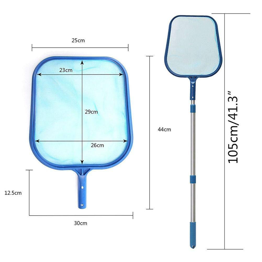 3-Section Extendable Aluminum Pool Skimmer Net for Baby Pools and Shallow Water