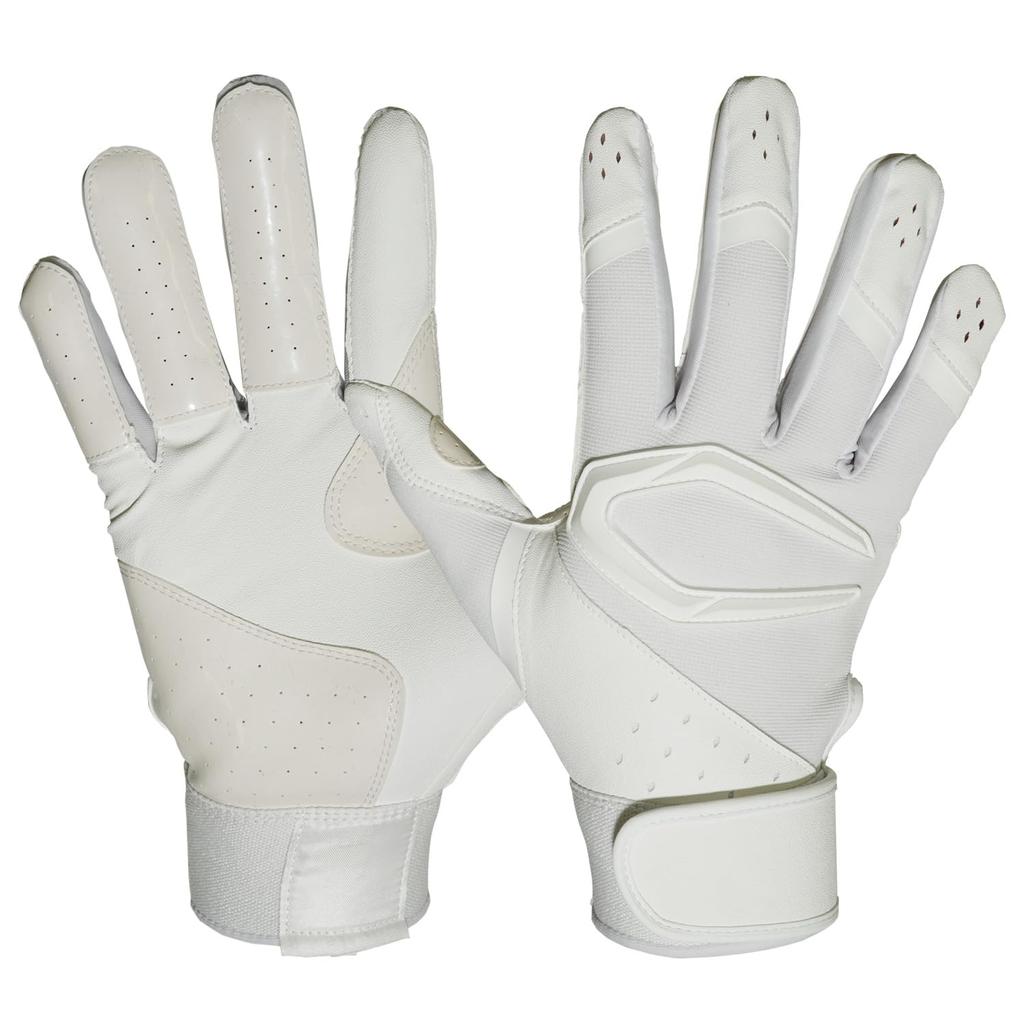 CUTTERS Pálkovací rukavice B444S Power Control Solid Baseball Softball S Bílá 4.0 Obouruční