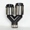 63-89mm Chrom Doppel-Auspuffendstück