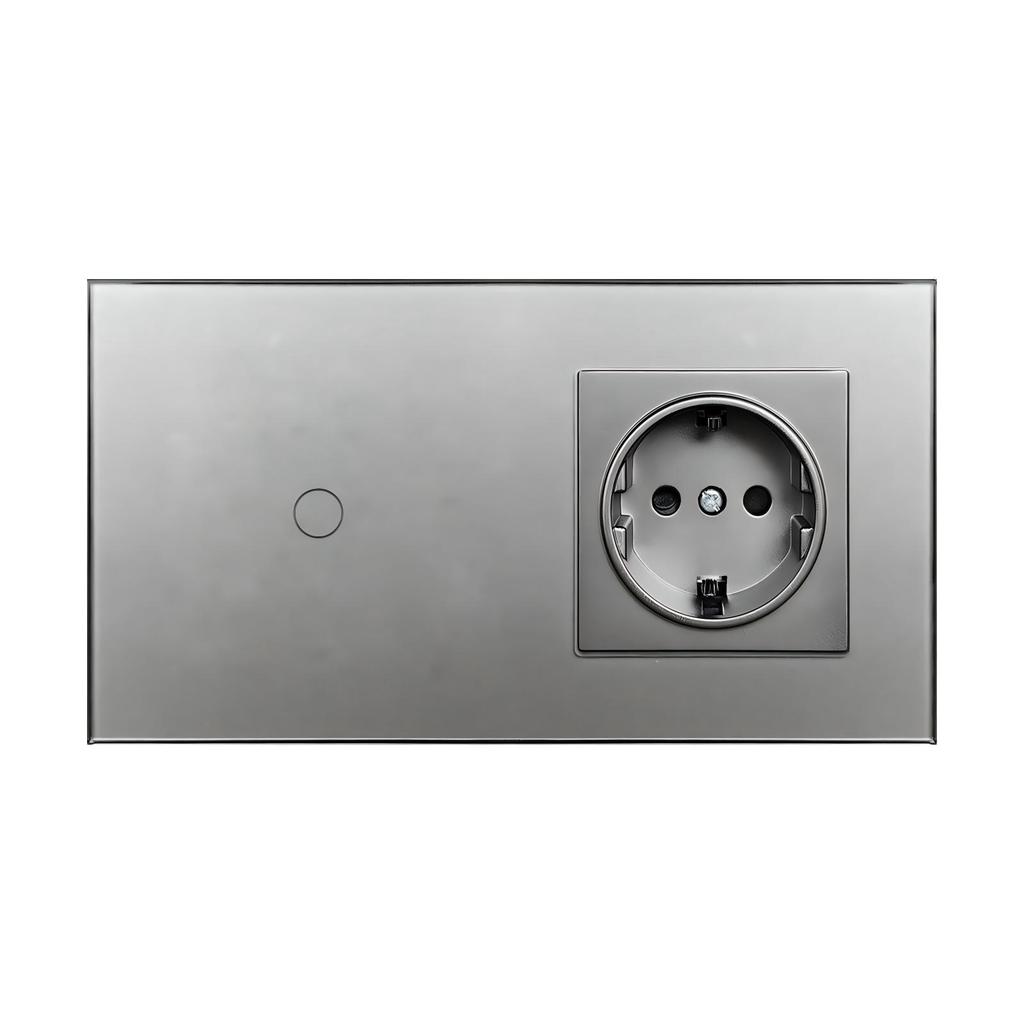 European Standard Zigbee Smart Switch with Graffiti Design, Glass Panel, and Alice Voice Support