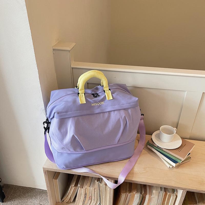 Short Distance Travel Bag Women's Lightweight Large Capacity Duffel Bag Multi-Functional Sports Fitness Bag