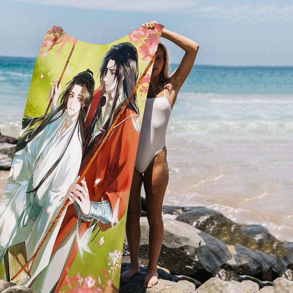 Tian Guan Ci Fu H-Heaven Official Blessing Bath Towel Microfiber Soft Water Absorbing Breathable For Girl Kids Decorative