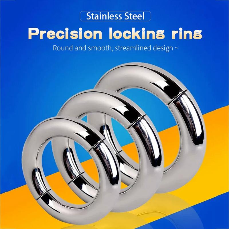RUNYU Männer Hodensack Fesseln Metall Cock Ring Hemmende Eichel Penis Ejakulation Verzögerung Sex Aids Samen Lock Ring Erwachsene Sextoys