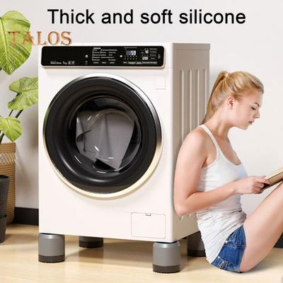4 Adet Çamaşır Makinesi Titreşim Önleyici Pedler Sabit Destek Gürültü Azaltma Kolay Kurulum Çamaşır Makinesi Sabitleyici Destek Ayakları Matları