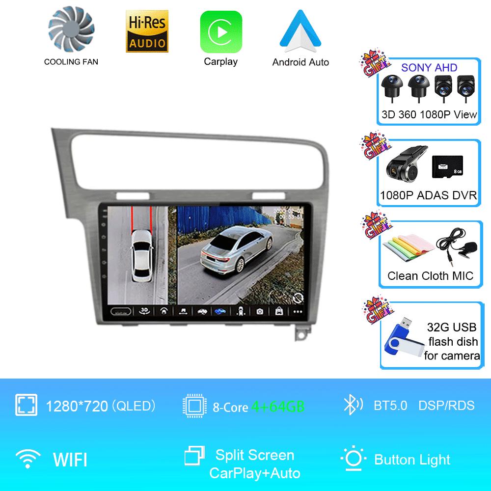 Car Radio Android 14 For Volkswagen VW Golf 7 MK7 GTI 2011-2021 Carplay HD Multimedia Auto Qualcomm GPS Stereo Video Player 2din