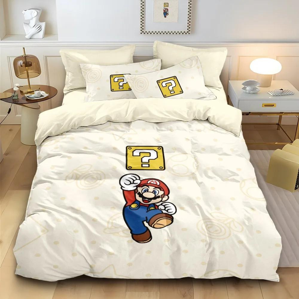 Super Mario Duvet Cover Set Comfortable and Warm Bedding Set for Decorating Your Bedroom and Enhancing Home Life for Teens Gifts