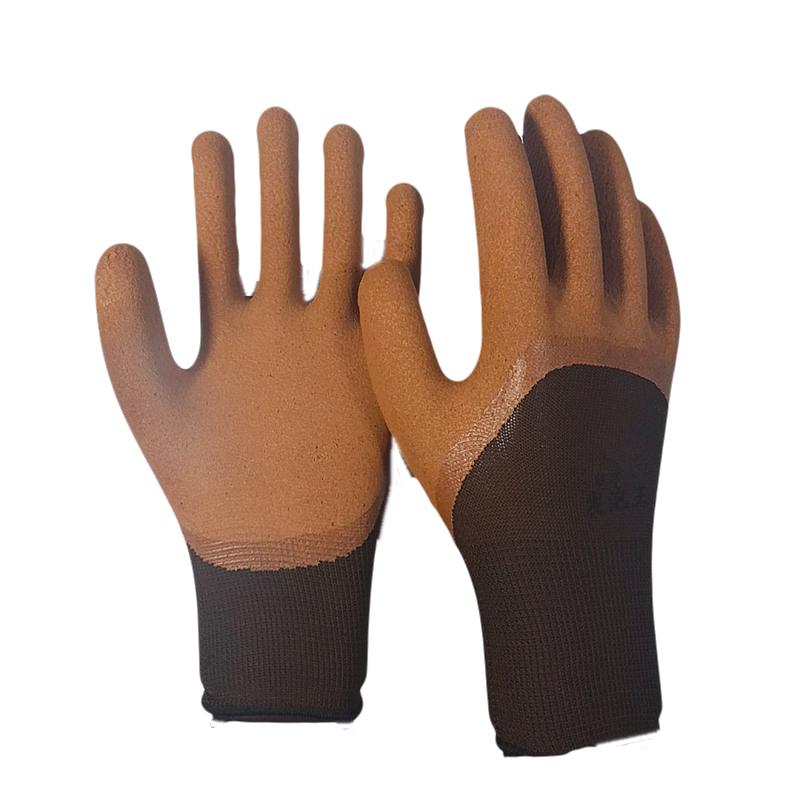 Atmungsaktive Latex-Schaumstoff-Arbeitshandschuhe, Abriebfest & Rutschfest Gummiert für Arbeitsschutz