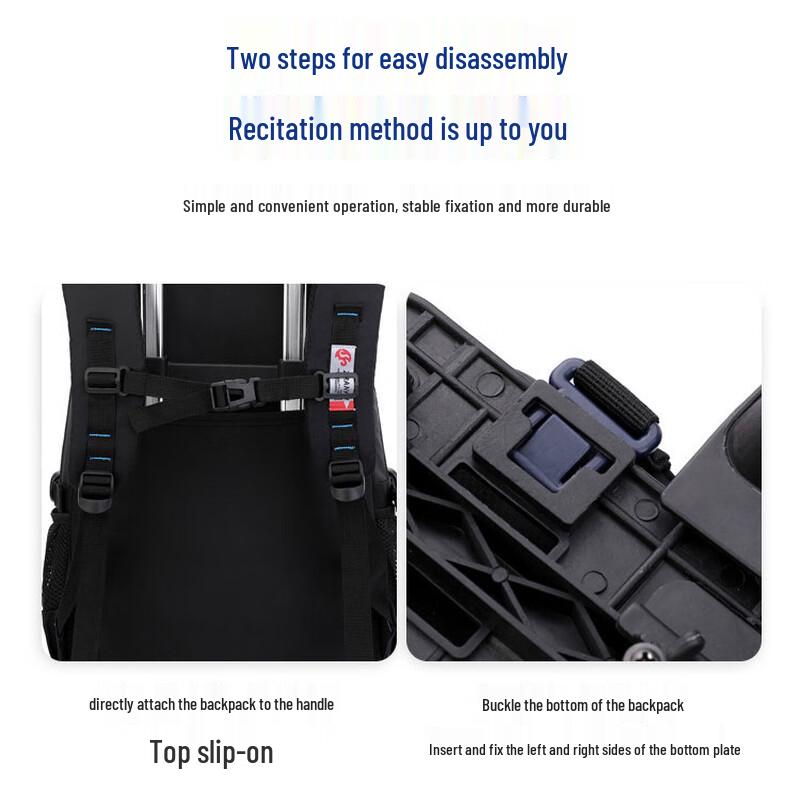 ZIRANYU Kids' Detachable Rolling School Backpack