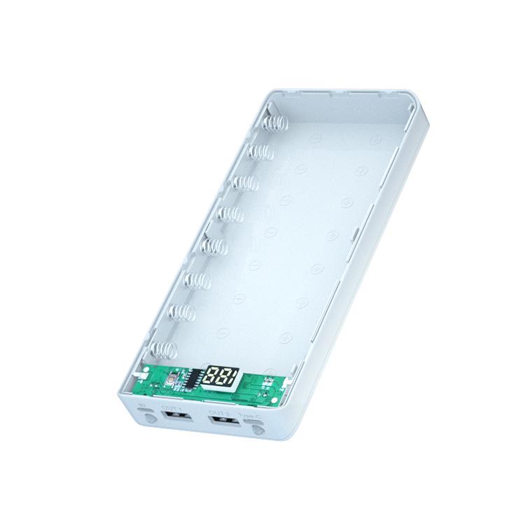 No-Weld 8-Section 18650 Battery Charger Case with Digital Display