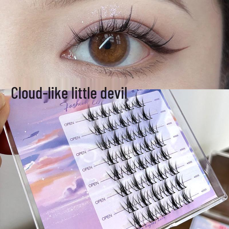 10-Row Autumn Leaf & Sunflower Faux Eyelashes - Flat, Glue-Free