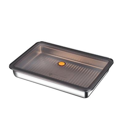 Sturdy Rustproof Stainless Steel Food Prep Tray with Easy Cleaning Surfaces for Home and Restaurant Use