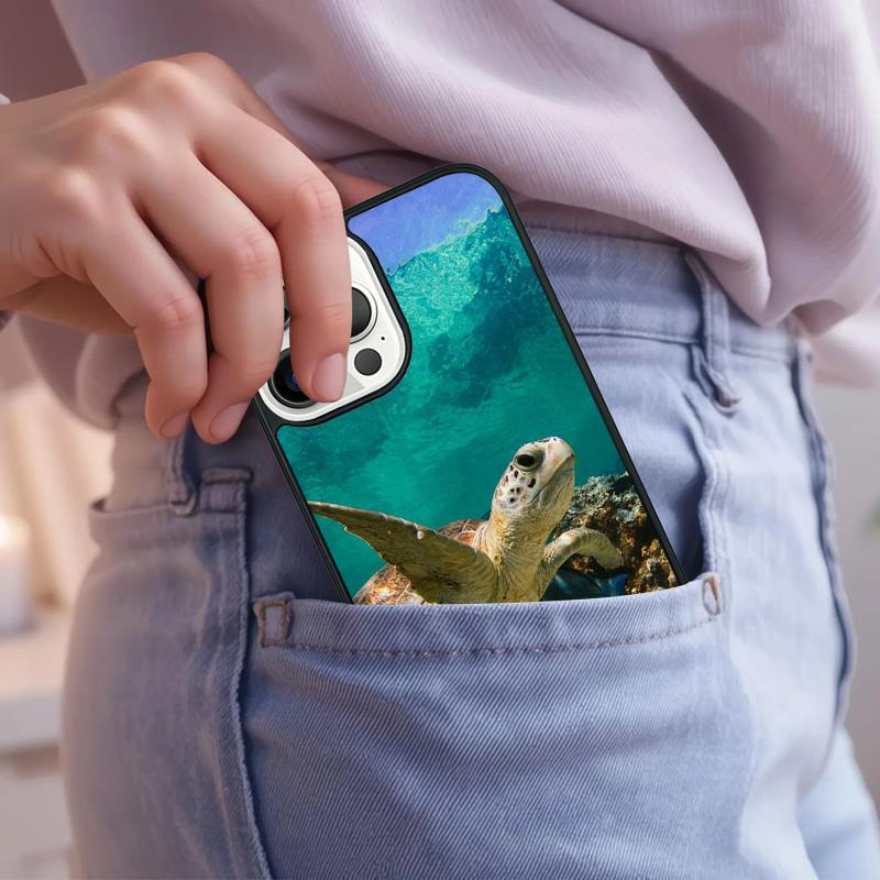 Sea Turtles Swimming Phone Case For iPhone 17 Air 15 16e 14 13 Pro Max Coque 12 11 Pro Max PLUS cover
