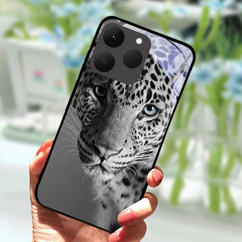 Luxury Tempered Glass Case For Realme 15T 5G Shockproof Hard PC Phone Case For Realme 15 T RMX5112 Cover Camera Protection Funda