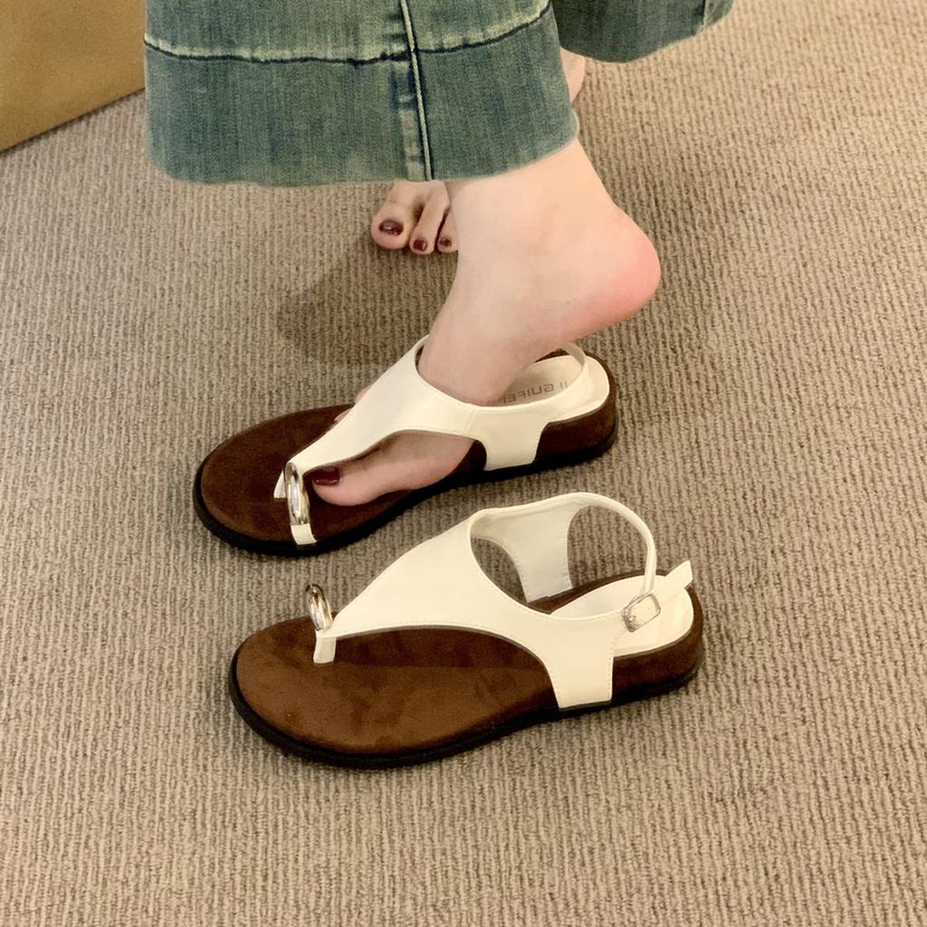 French high-end platform sandals women's 2025 new summer wear heightening fairy wind cover toe Roman shoes