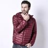 Mens Lightweight Hooded Stand Collar Short Cotton Jacket Casual Winter Portable Coat