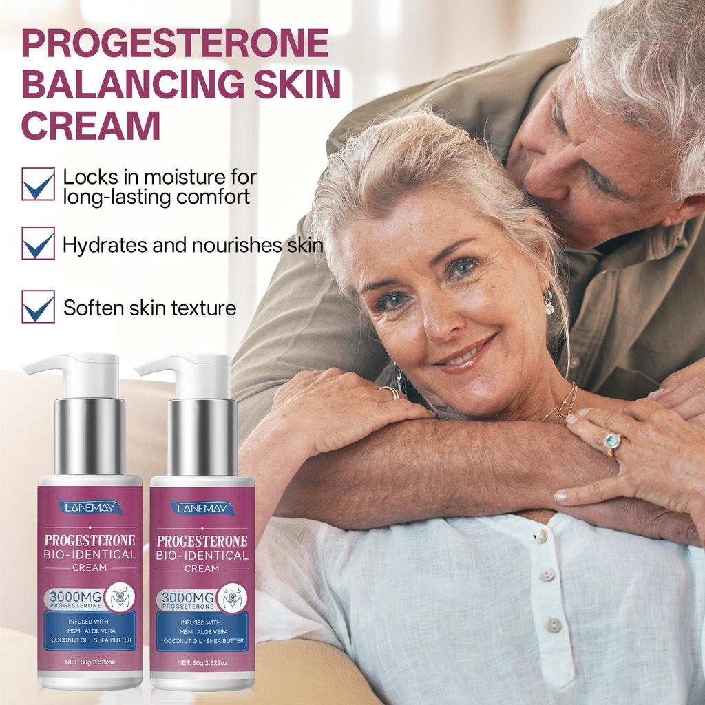 Progesterone Cream-Locks In Moisture For Long-lasting Comfort-Hydrates And Nourishes Skin-Soften Skin Texture-80g