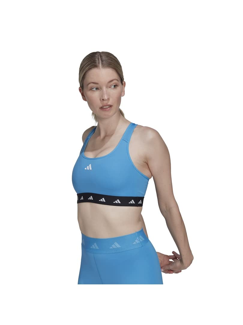 

Adidas Powerreact Training TechFit Sports Medium Pulse Size Women s Bra, Support, Blue/Black (HN7277), M-B (AA-B cup)