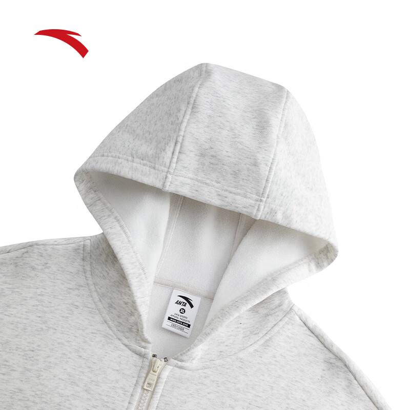 Anta Men's Fleece-lined Hooded Knit Sportswear Set