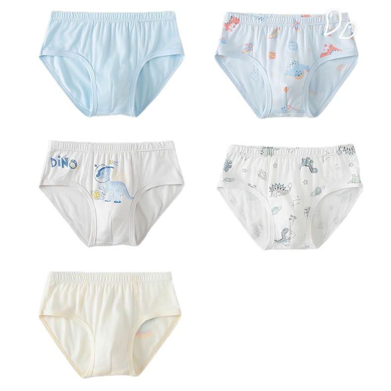 Autumn-Winter Boys' Cartoon Cotton-Modal Triangle Underwear Set