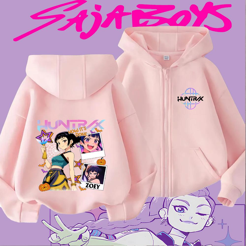 

Детская толстовка на молнии в стиле Хэллоуин с принтом Миры из Huntrix, крутого аниме-персонажа, для мальчиков и девочек 100