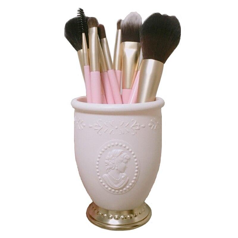 Cosmetic Brush Storage Box Noble Relief Portrait Beauty Makeup Beauty Beautockage Makeup Tube Makeup Box Desk Pen Storage | Makeup Organizers