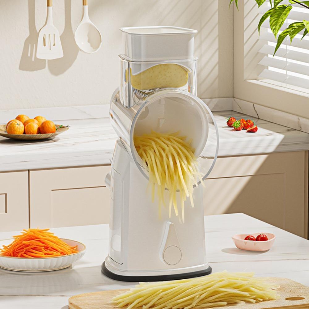 Detachable Hand-Crank Vegetable Slicer Manual Vegetable Cutter Rotary Cheese Grater  Kitchen Prep