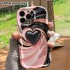 Phone Case: 2D Flat, Fits iPhone 12 Pro, 13, 14, 15, 16, 17, 18, Phone Decoration, Pink and Black Swirl, Perfect Holiday Gift for Christmas and Hallow