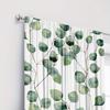 2pc Plant leaf print window decoration, polyester fabric, machine washable, suitable for bedroom and living room decoration