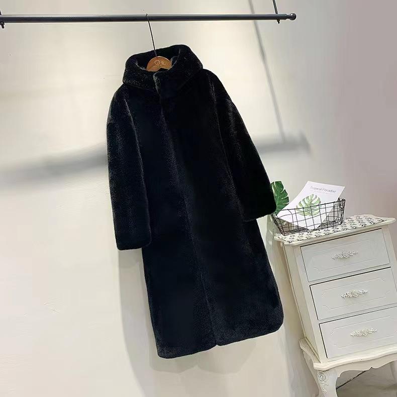 Winter Women High Quality Faux Mink Fur Coat Luxury Long Fur Coat Loose Lapel OverCoat Thick Warm Plus Size Female Plush Coats