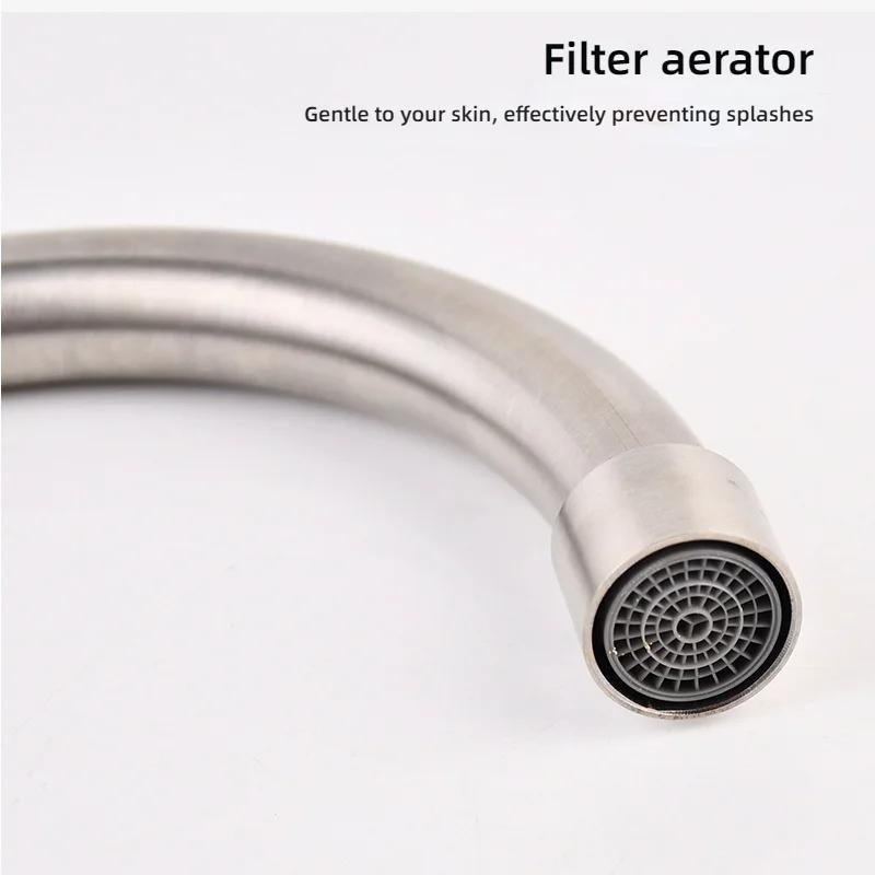 Kitchen Faucet Stainless Steel Wall Mounted Single Cold Water Faucet Lower Curve Faucet Wall Sink Water Tap Premium Quality
