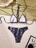 2026 Trendy High-Waisted Printed Bikini Set for Large Busts: Fashionable and Sexy European & American Swimwear