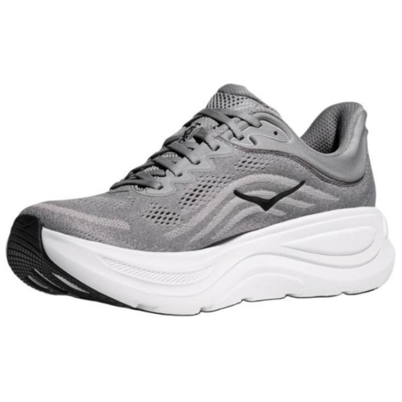 HOKA One One Bondi 9 Kaymaz Aşınmaya Dayanıklı Düşük Üst Uzun Mesafe Koşu Ayakkabıları Erkek Gri 2E Genişlik Spor Ayakkabı 1162013-GCTC