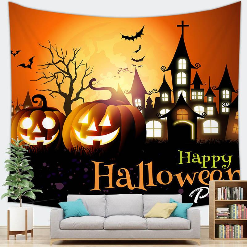Домашний декор Счастливый Хэллоуин Гобелен Настенный декоративный гобелен с изображением — фото 6